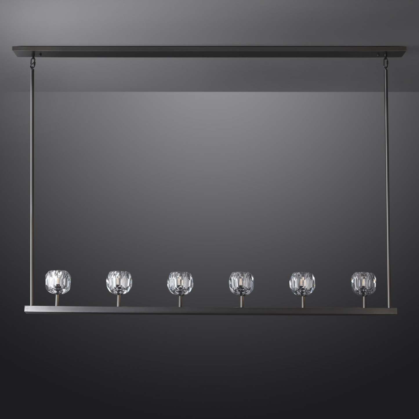 Bille Crystal Ball Linear Chandelier 60"