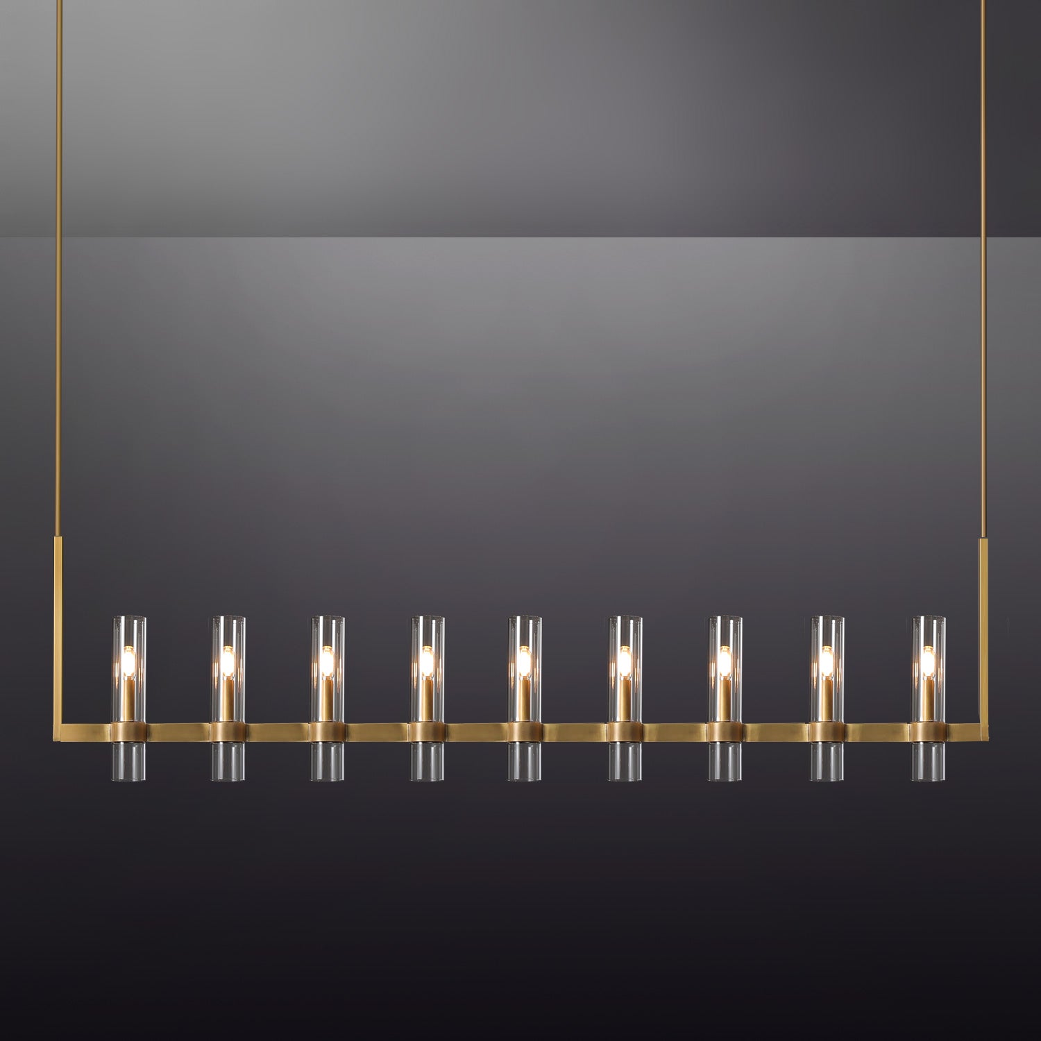Ravalle Glass Linear Chandelier 72" L