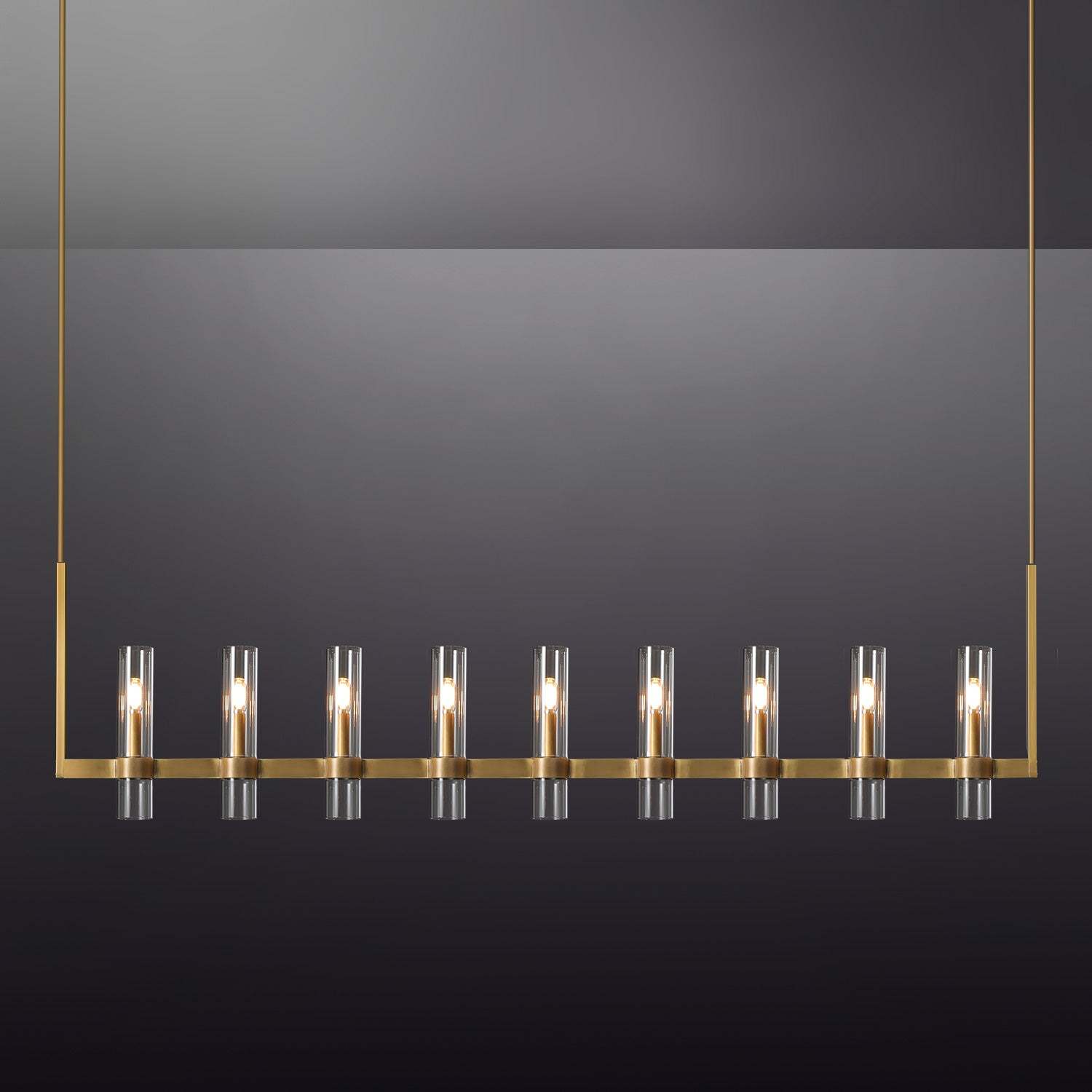 Ravalle Glass Linear Chandelier 72" L