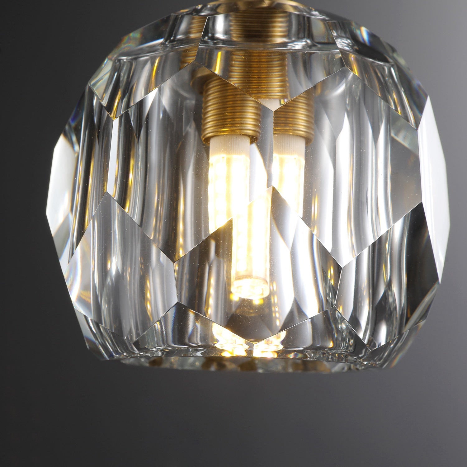 Bille Clear Crystal Double Ball  Pendant Lighting