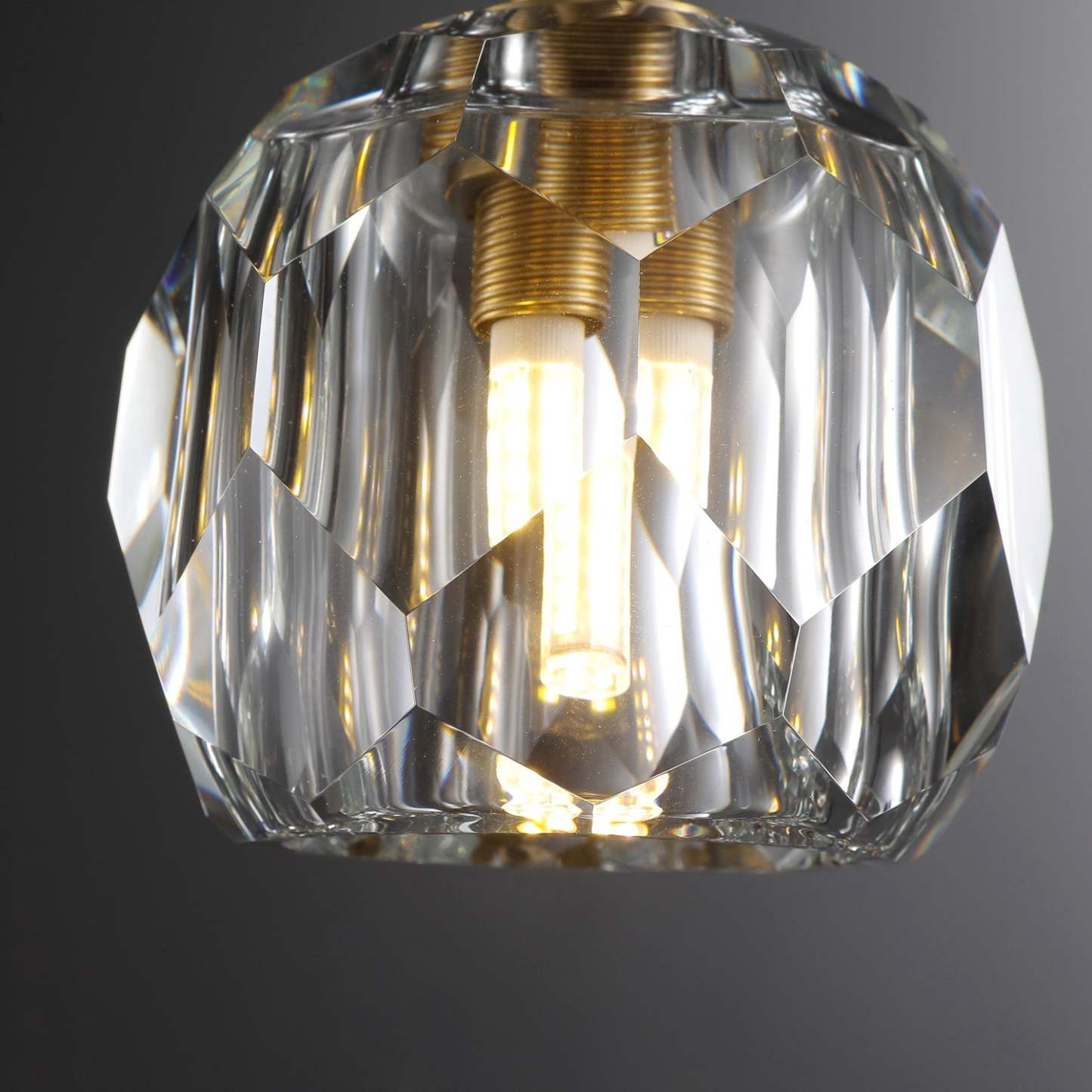 Bille Clear Crystal Double Ball  Pendant Lighting