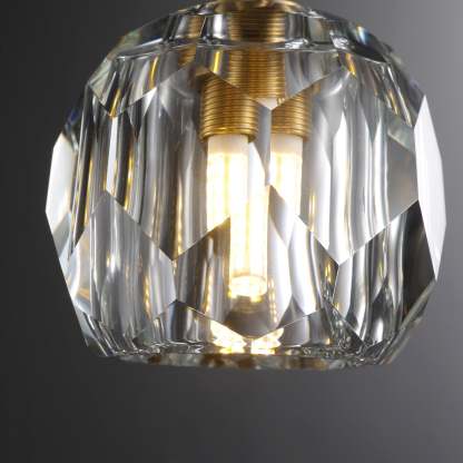 Bille Clear Crystal Double Ball  Pendant Lighting