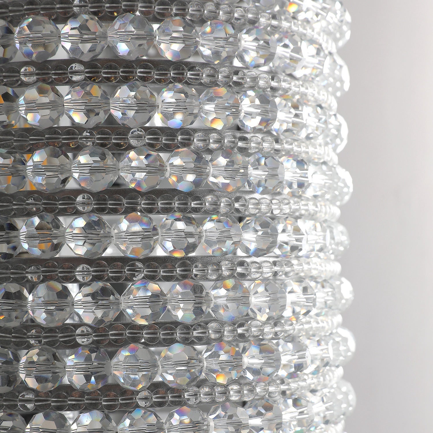 Holo Clearly Crystal Beads Wall Sconce 21"Height