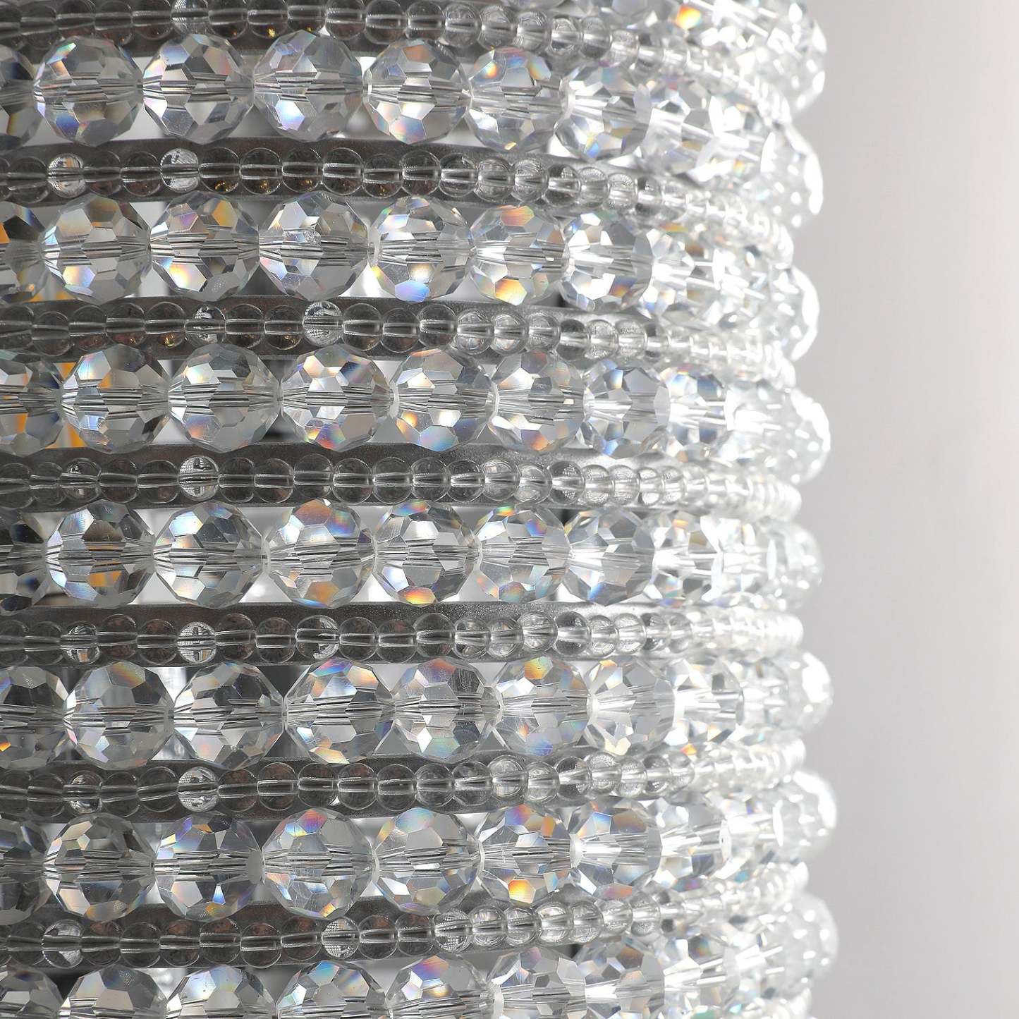 Holo Clearly Crystal Beads Wall Sconce 21"Height