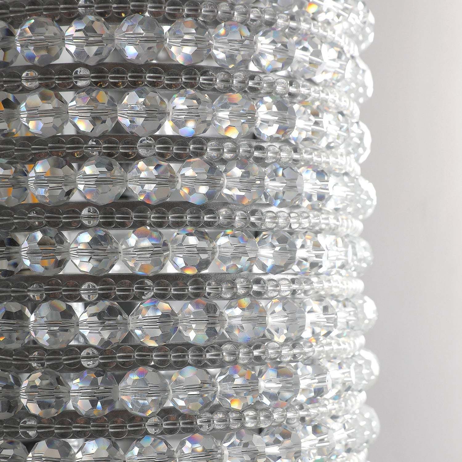 Holo Clearly Crystal Beads Wall Sconce 21"Height