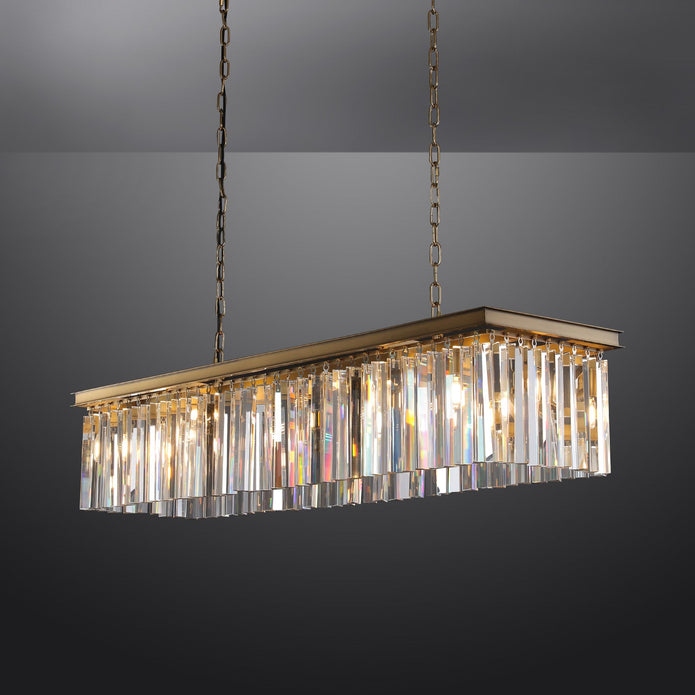 Rhysis Crystal Rectangular Chandelier