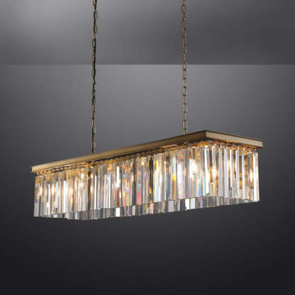 Rhysis Crystal Rectangular Chandelier