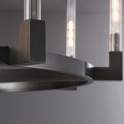 Candlestack Round Chandelier 36"