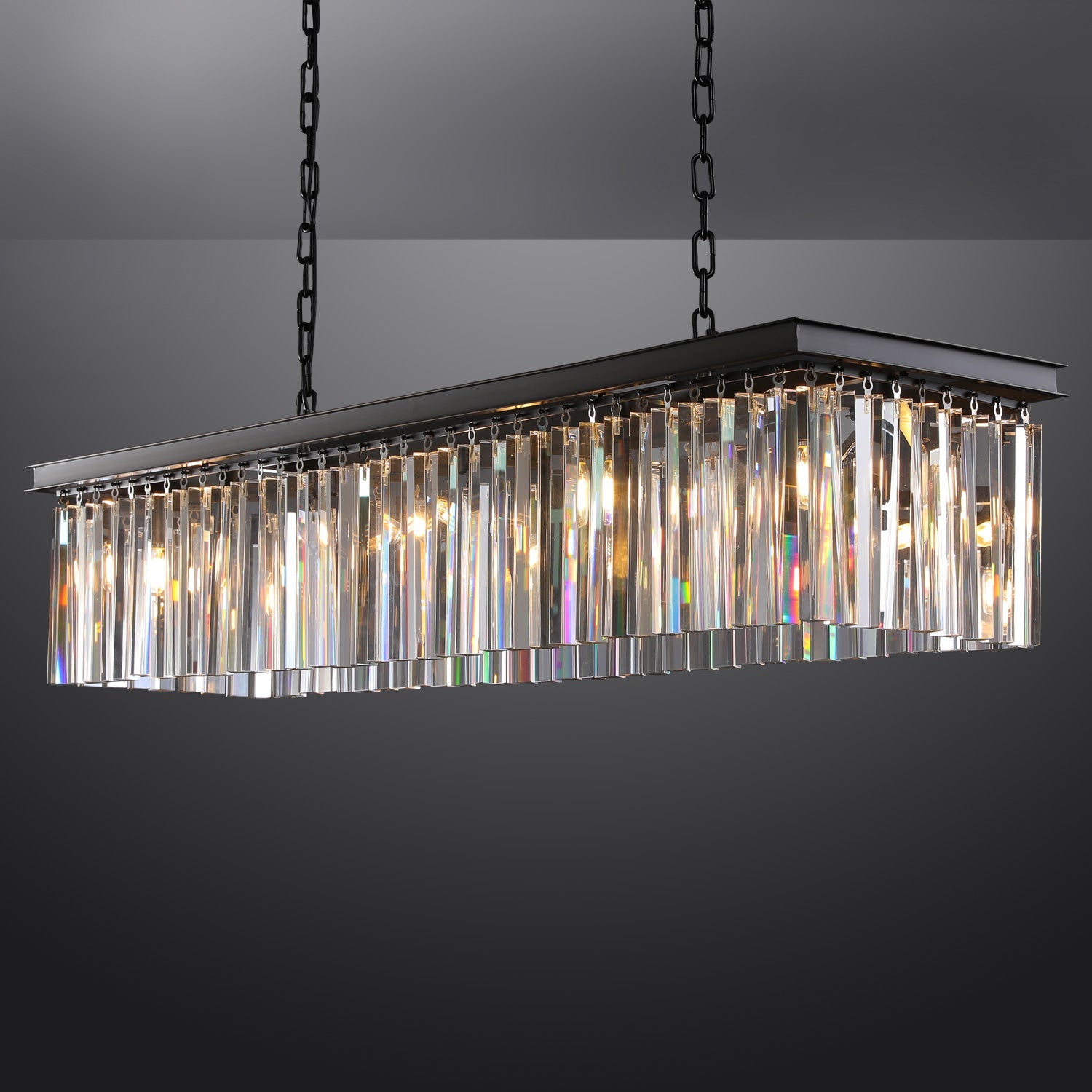 Rhysis Crystal Rectangular Chandelier