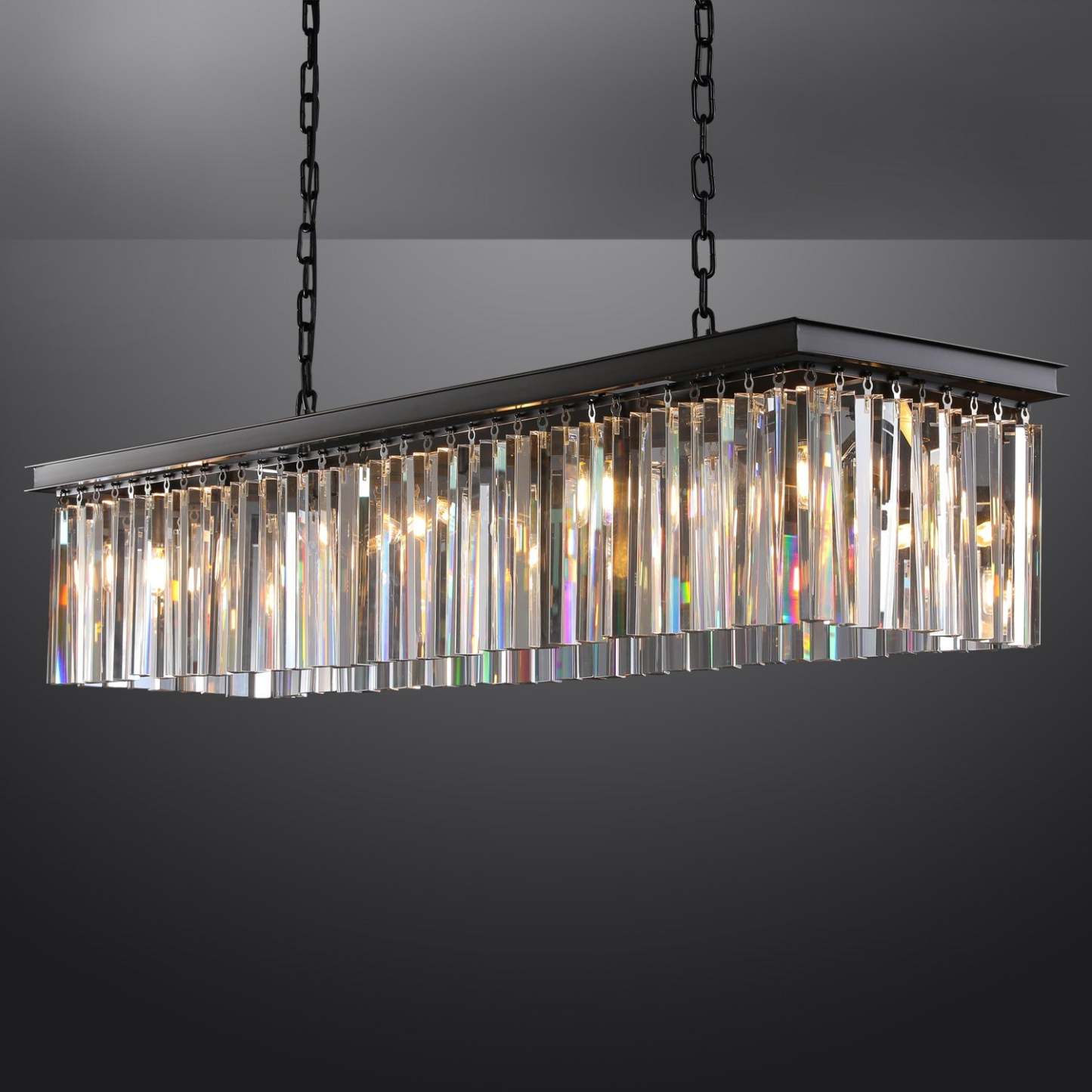 Rhysis Crystal Rectangular Chandelier