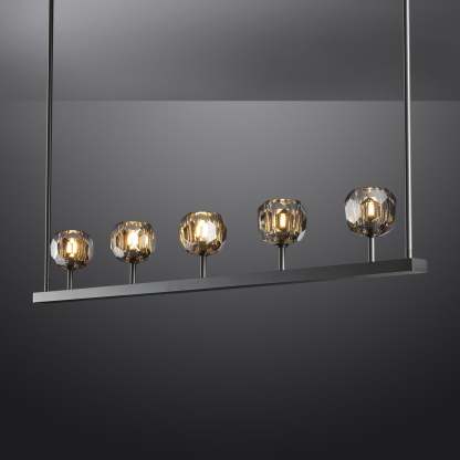 Bille Crystal Ball Linear Chandelier 48"
