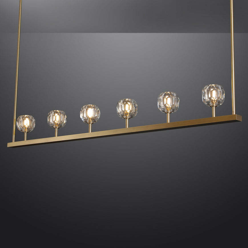 Bille Crystal Ball Linear Chandelier 60"