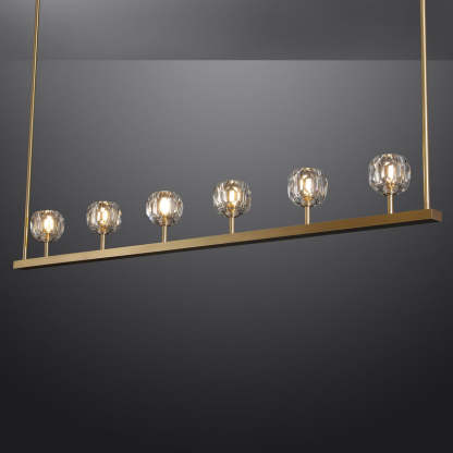 Bille Crystal Ball Linear Chandelier 60"