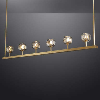 Bille Crystal Ball Linear Chandelier 60"