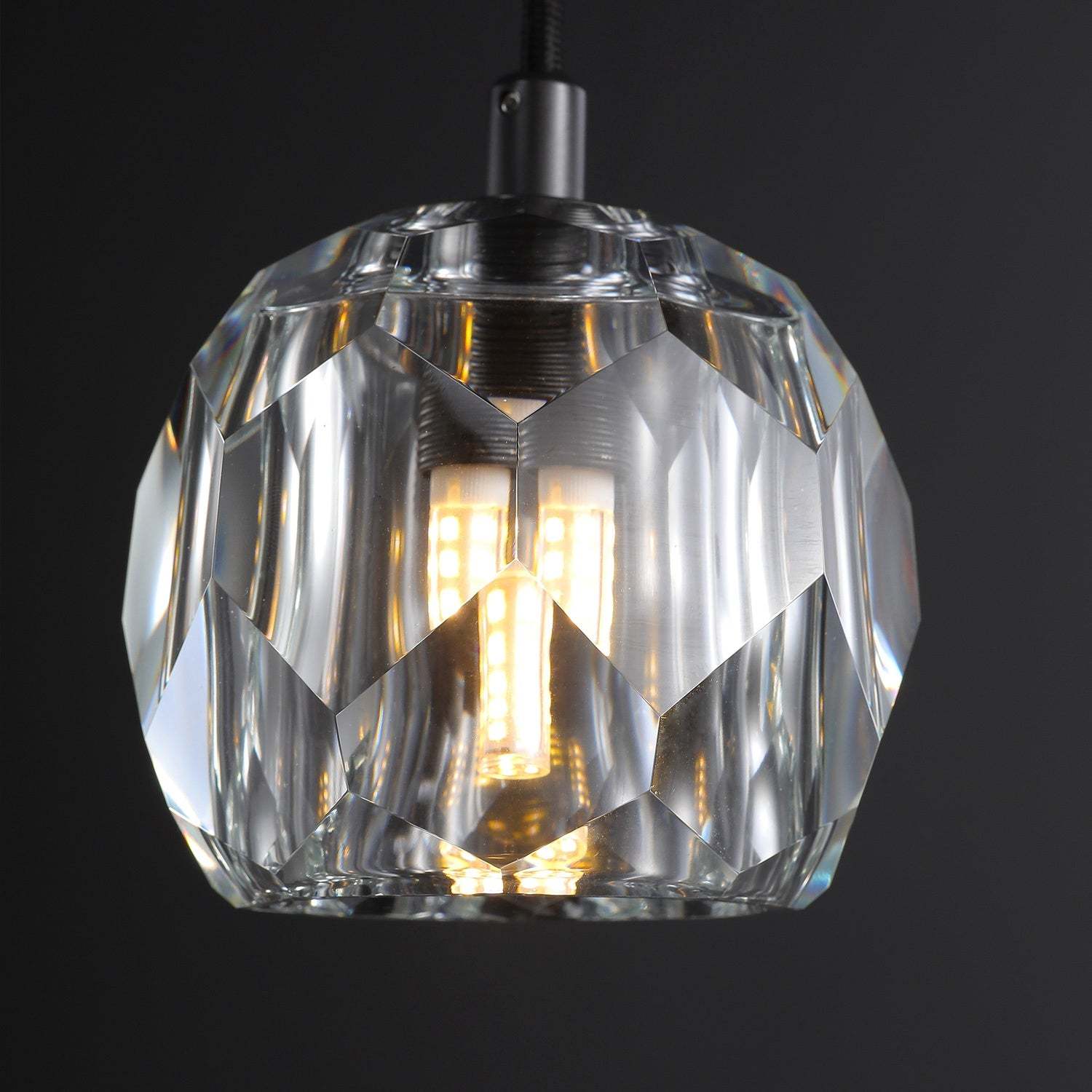 Bille Clear Crystal Double Ball  Pendant Lighting