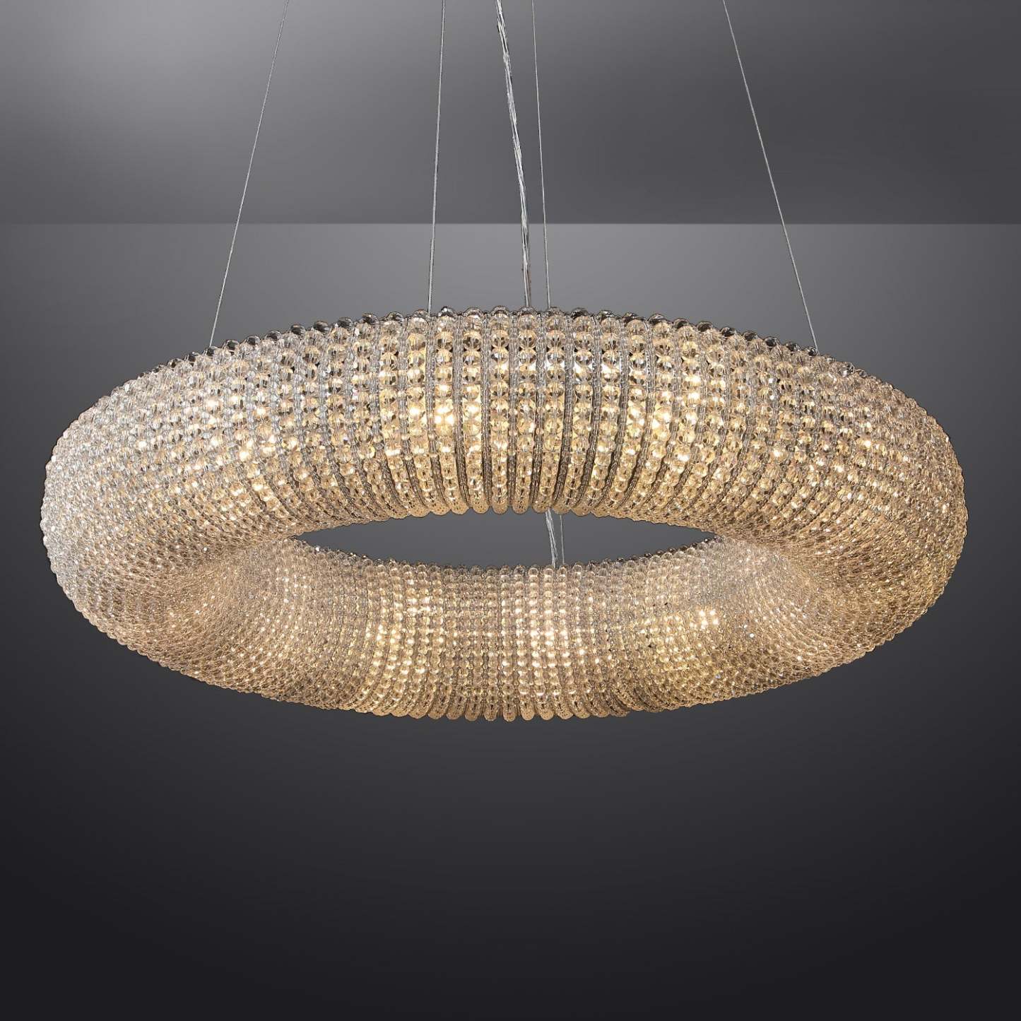 Halo Clear Crystal Ring Chandelier