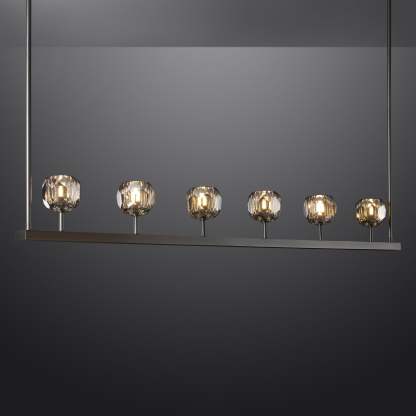 Bille Crystal Ball Linear Chandelier 60"