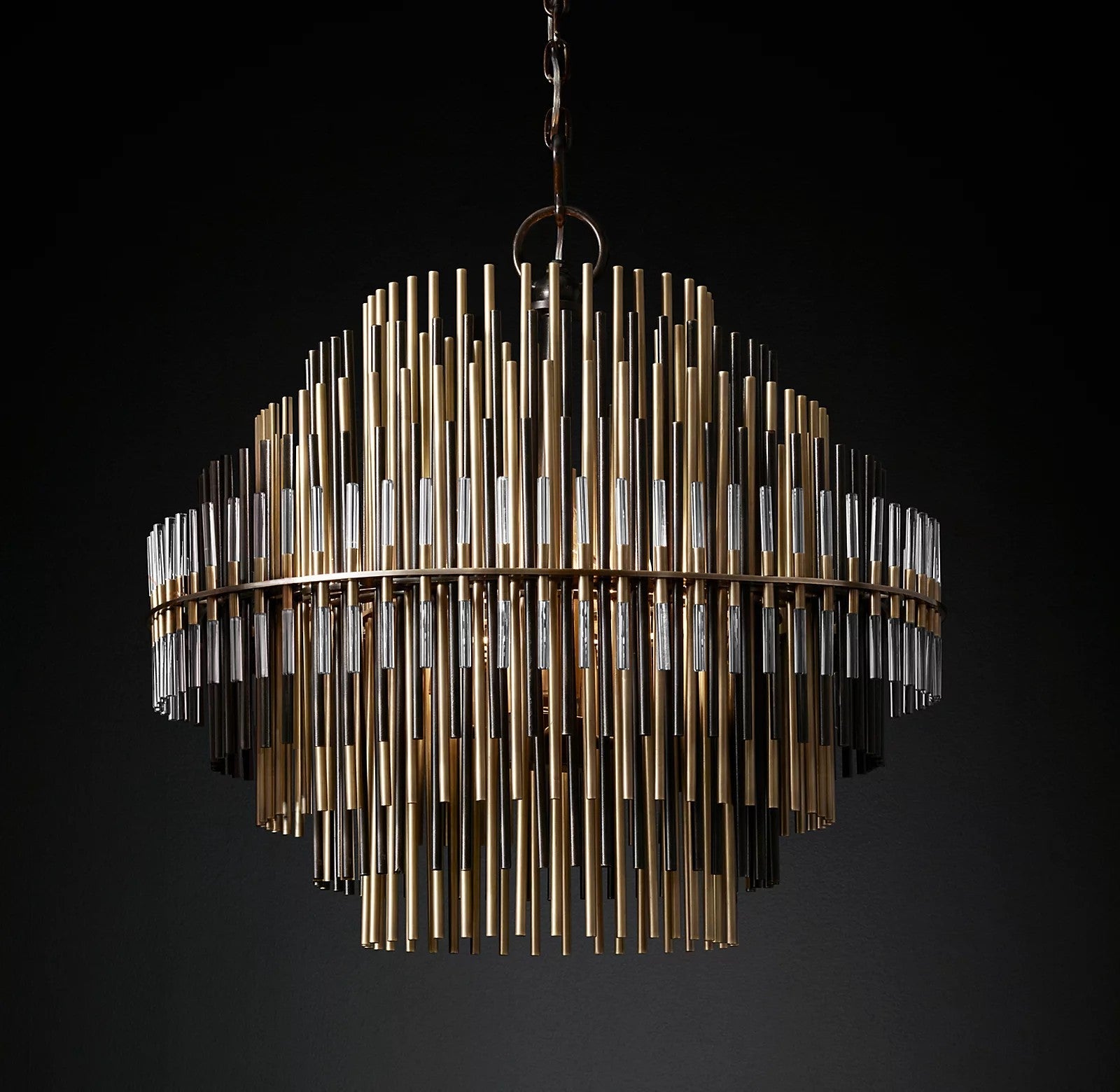Emale Industrial Wind Round Chandelier 24" 32" 42"