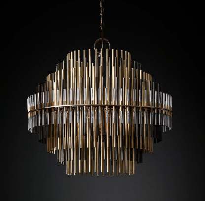 Emale Industrial Wind Round Chandelier 24" 32" 42"