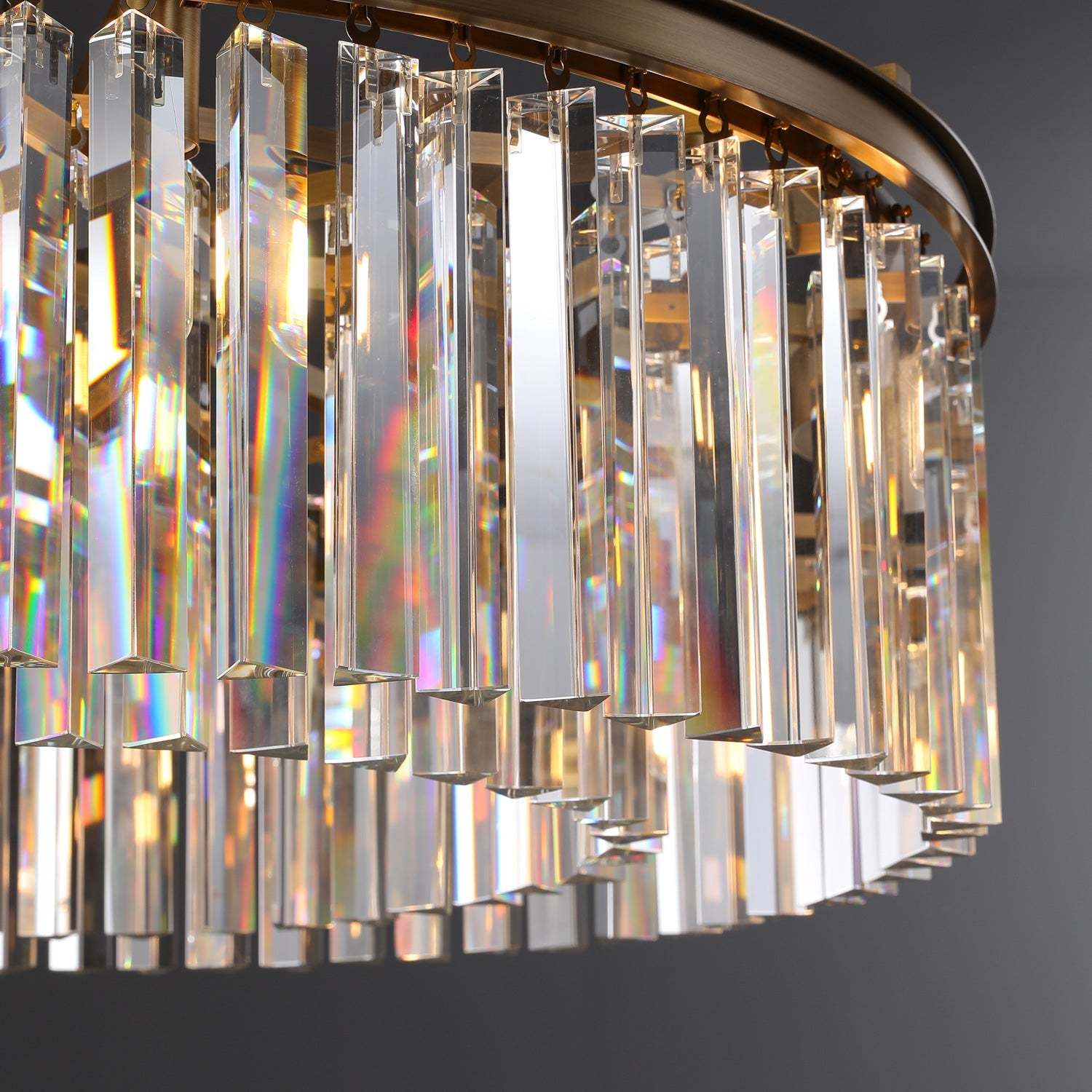 Rhysis Crystal Round Chandelier 43"