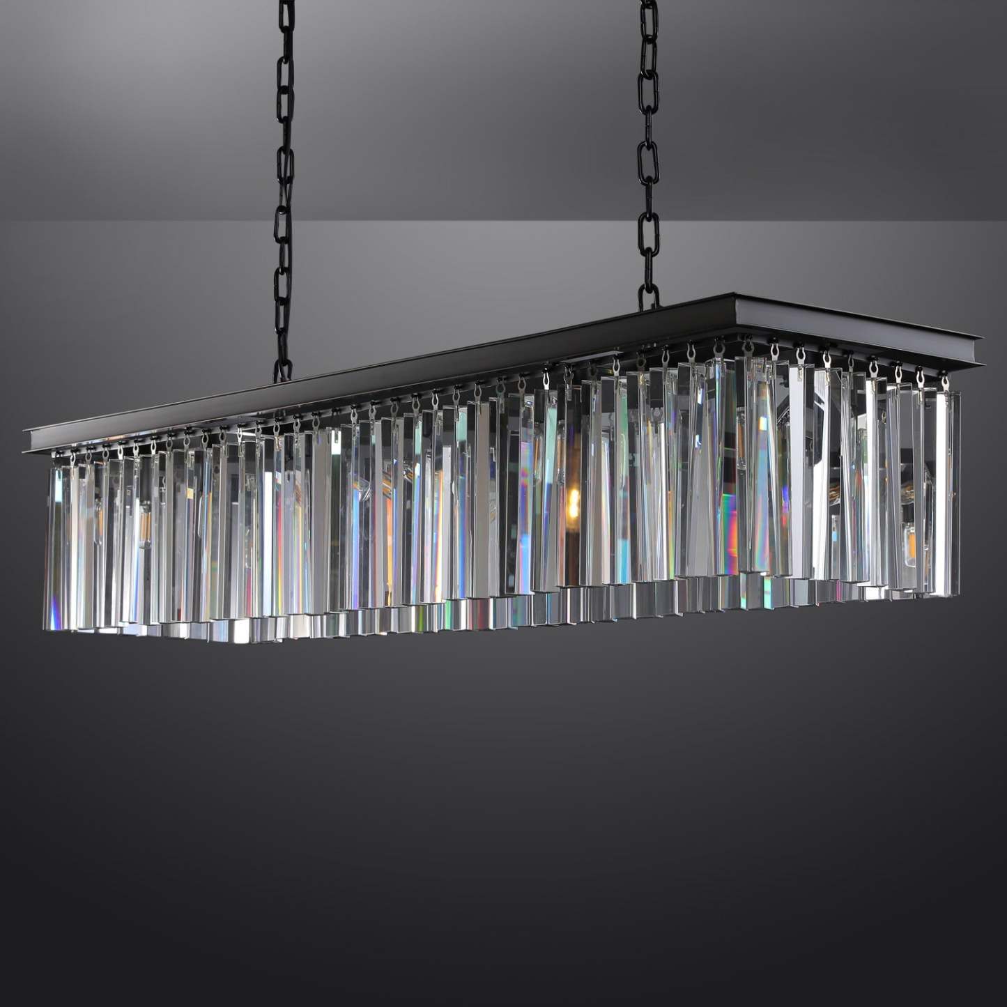 Rhysis Crystal Rectangular Chandelier