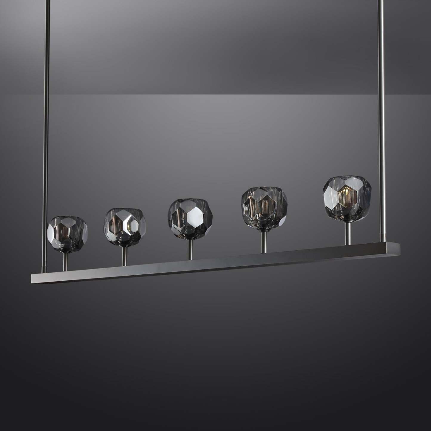 Bille Crystal Ball Linear Chandelier 48"