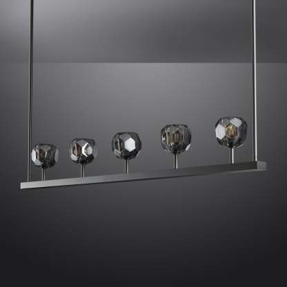 Bille Crystal Ball Linear Chandelier 48"