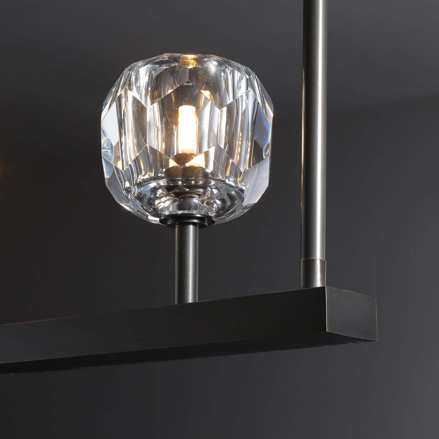 Bille Crystal Ball Linear Chandelier 48"
