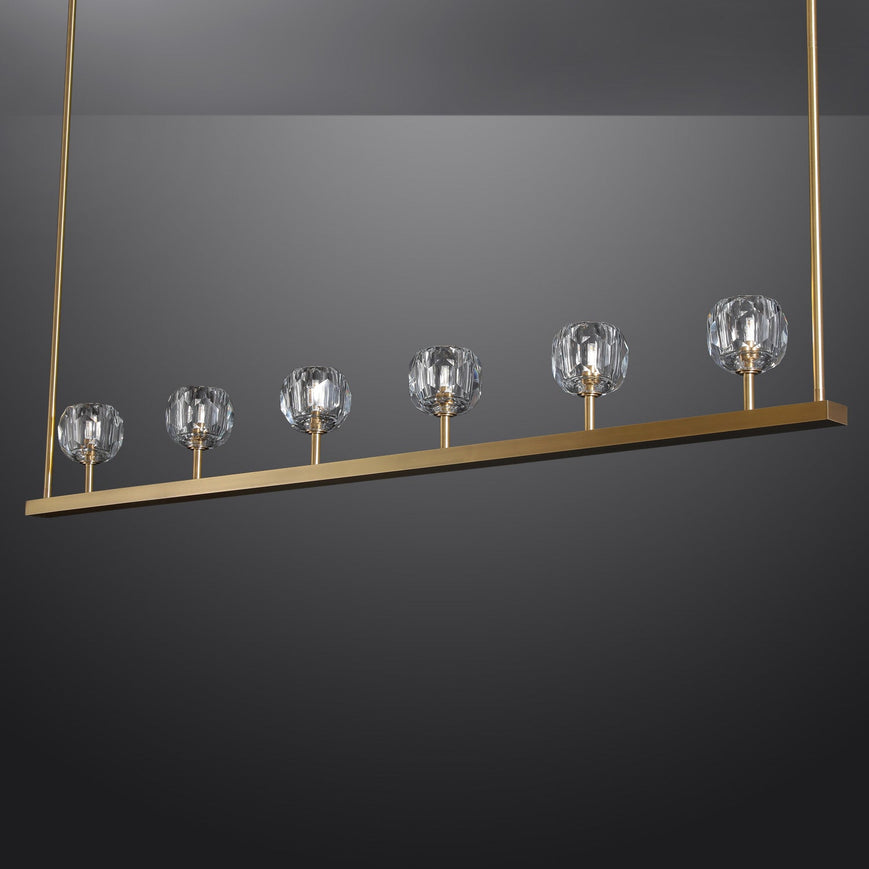 Bille Crystal Ball Linear Chandelier 60"