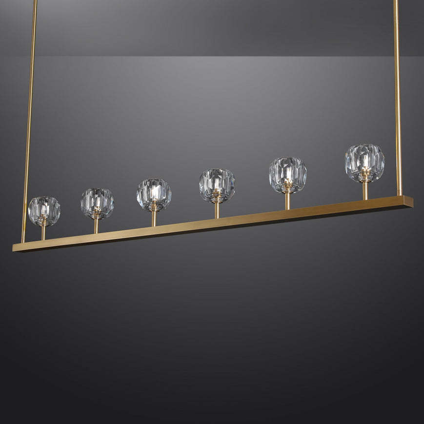 Bille Crystal Ball Linear Chandelier 60"