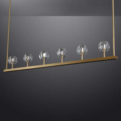 Bille Crystal Ball Linear Chandelier 60"