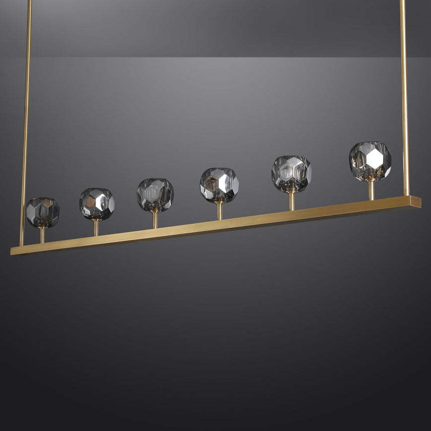 Bille Crystal Ball Linear Chandelier 60"