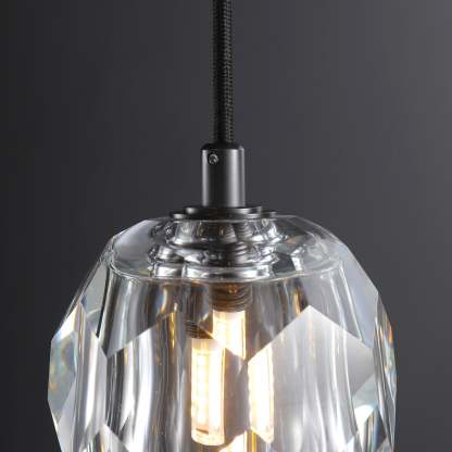 Bille Clear Crystal Double Ball  Pendant Lighting