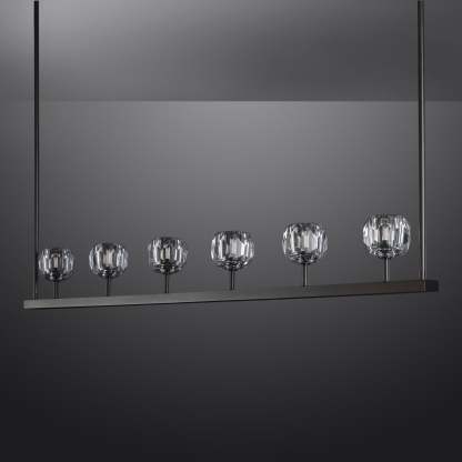 Bille Crystal Ball Linear Chandelier 60"