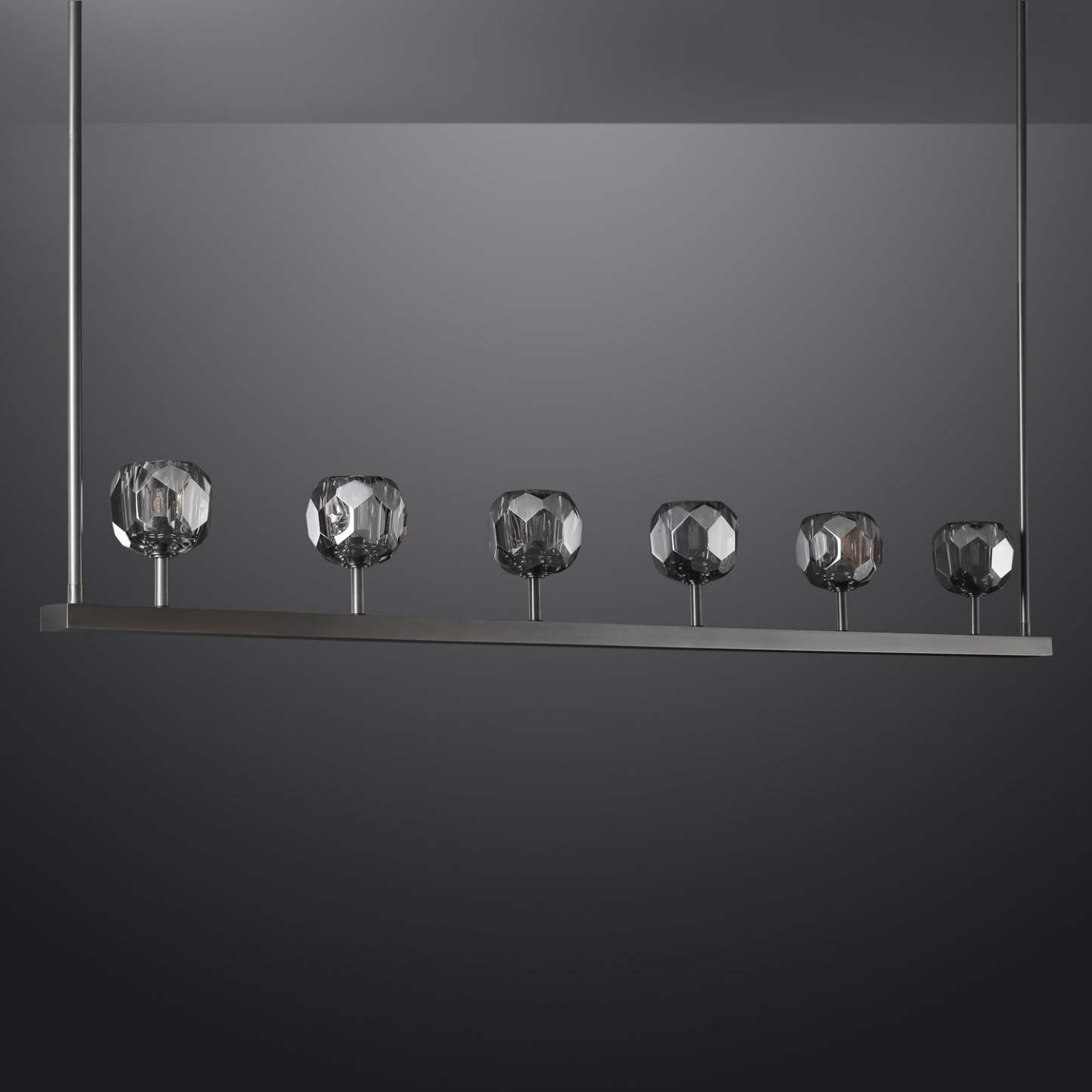 Bille Crystal Ball Linear Chandelier 60"