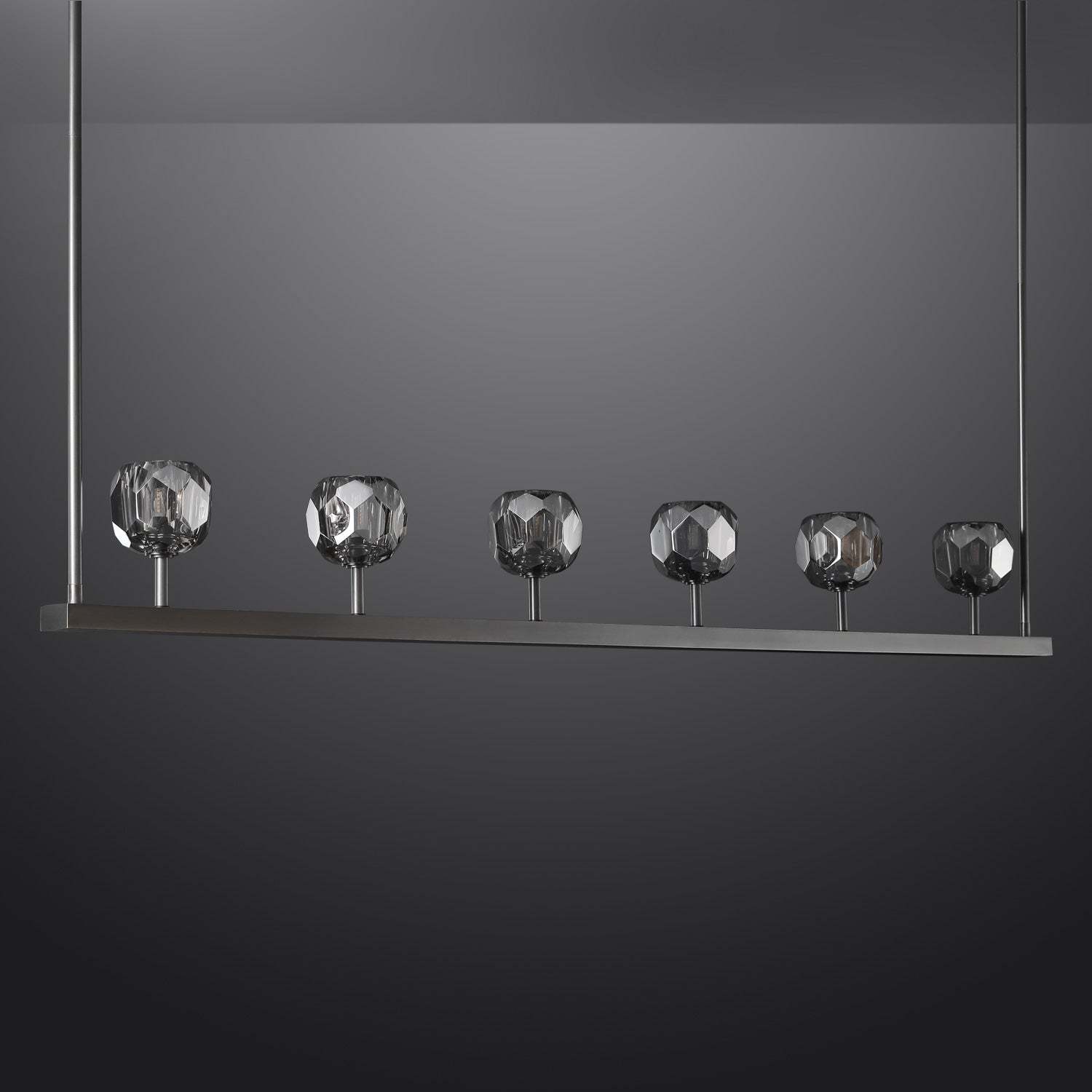 Bille Crystal Ball Linear Chandelier 60"