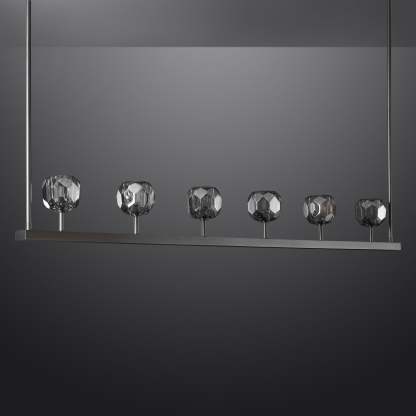 Bille Crystal Ball Linear Chandelier 60"