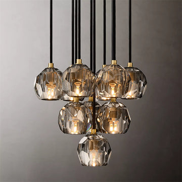 Bille Crystal Ball Cluster Chandelier 14"