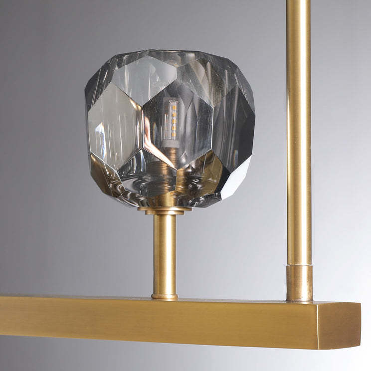 Bille Crystal Ball Linear Chandelier 48"
