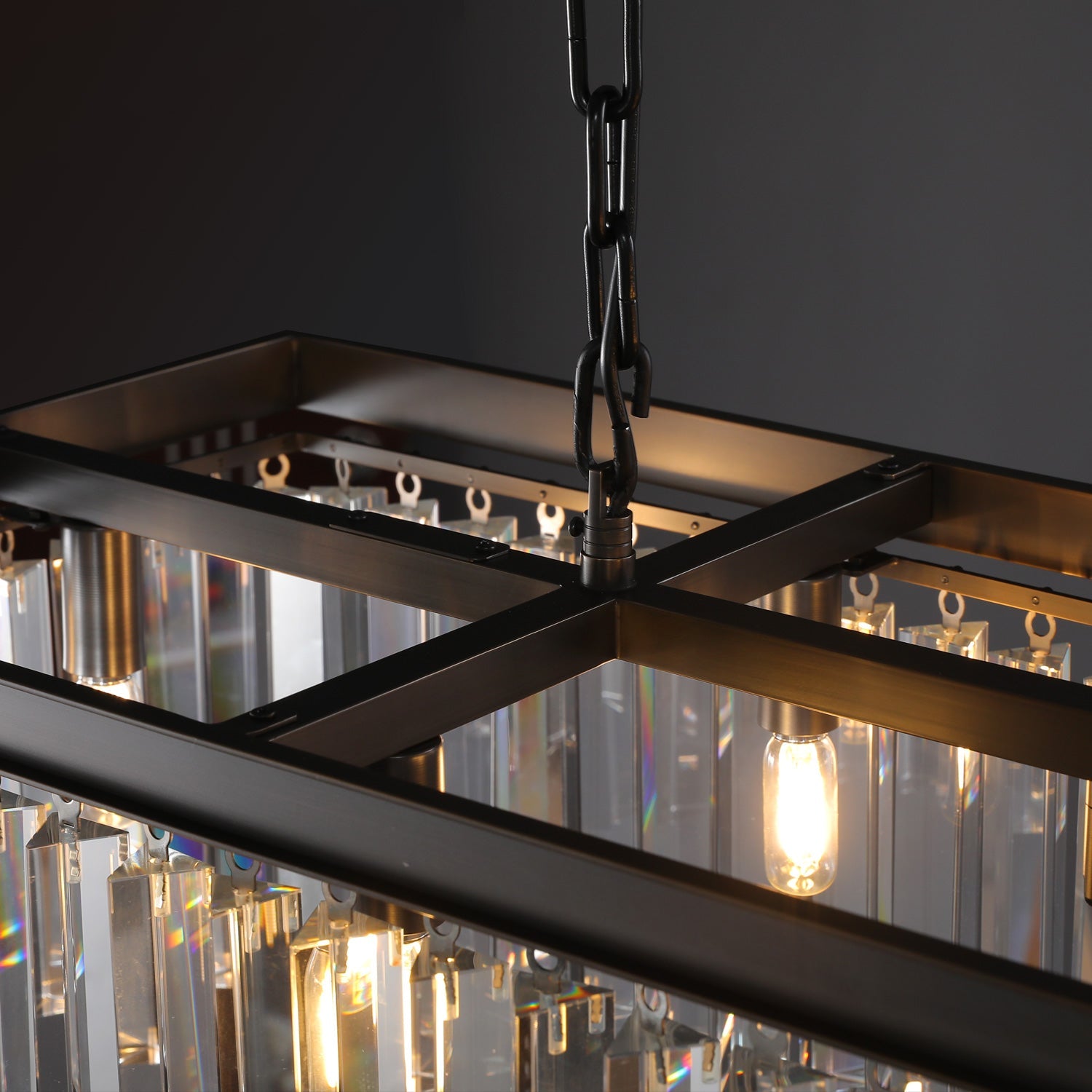 Rhysis Crystal Rectangular Chandelier