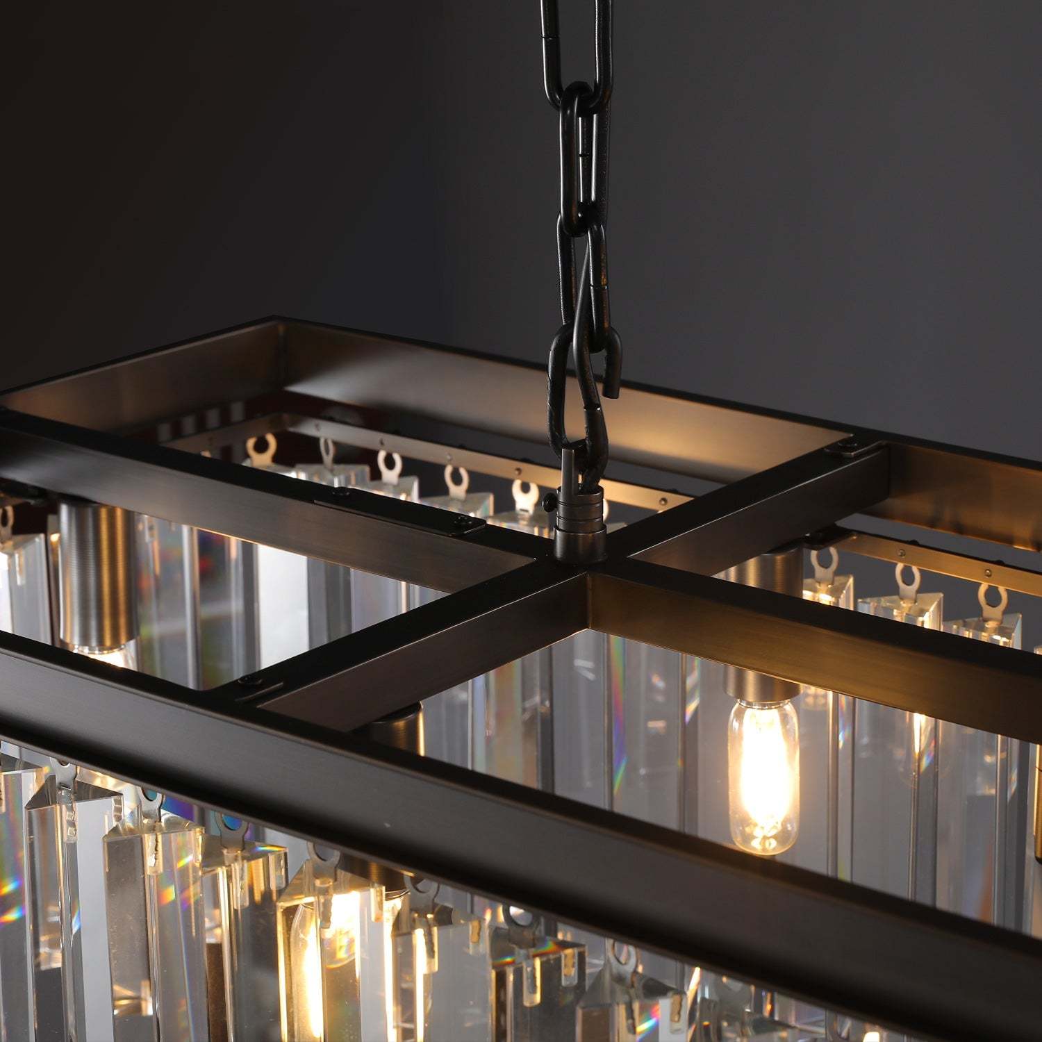 Rhysis Crystal Rectangular Chandelier
