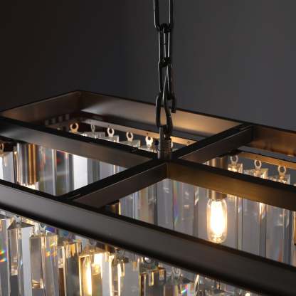 Rhysis Crystal Rectangular Chandelier