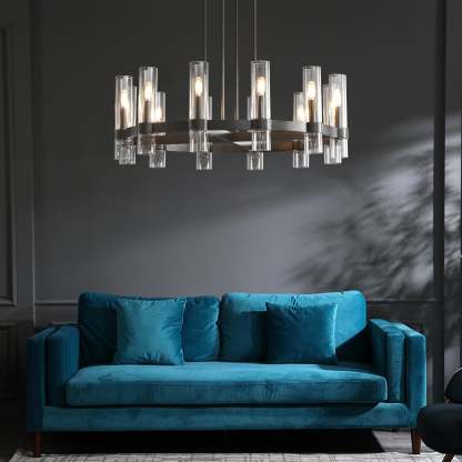 Ravalle Glass Round Chandelier 36"