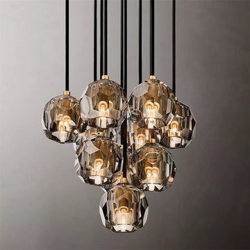 Bille Crystal Ball Cluster Chandelier 14"