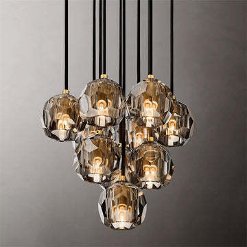 Bille Crystal Ball Cluster Chandelier 14"