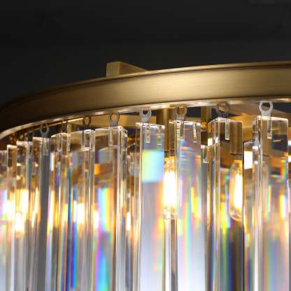 Rhysis Crystal Round Chandelier 43"