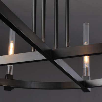 Candlestack Round Chandelier 36"