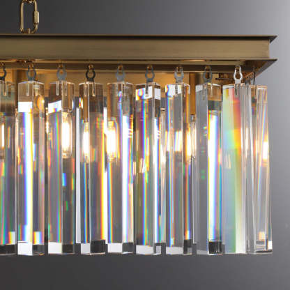 Rhysis Crystal Rectangular Chandelier