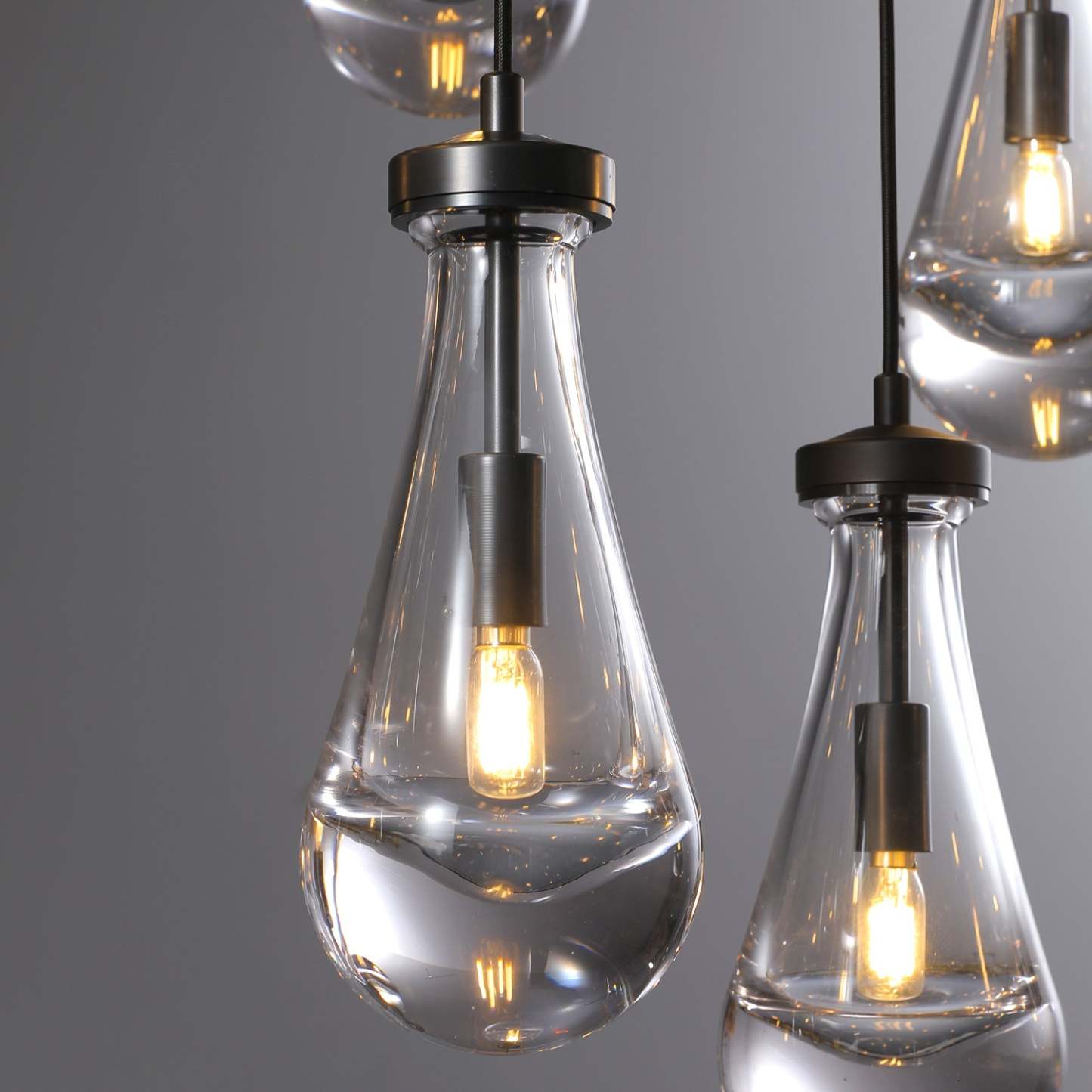 Rain Glass Linear Chandelier 72" W