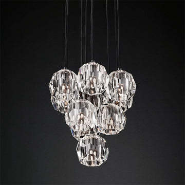 Bille Crystal Ball Cluster Chandelier 14"